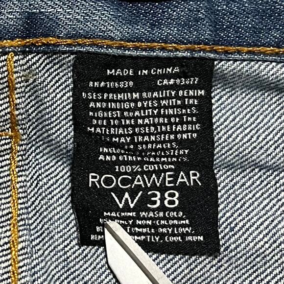 Rocawear Y2K Baggy Skater Faded Light Blue Jeans 38x34 - Picture 5 of 7